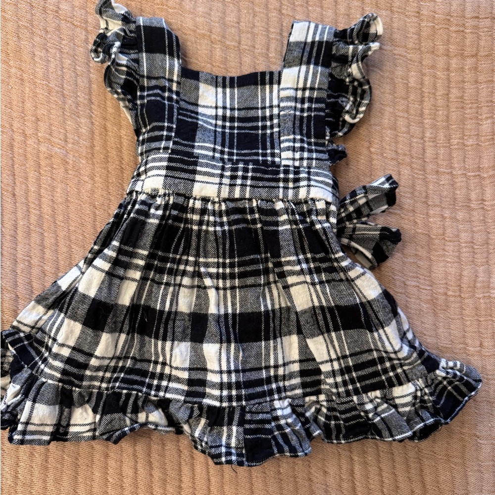Plaid Black and White Kids vintage style dress